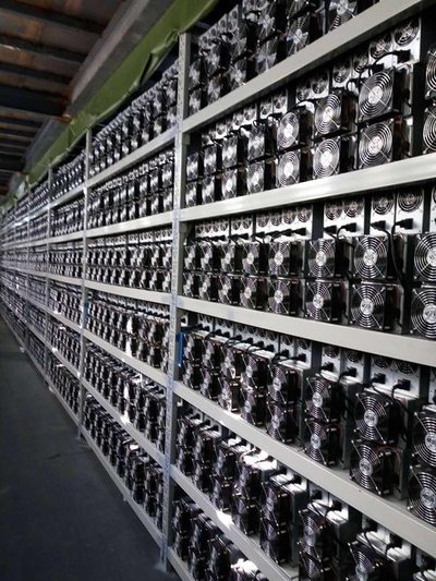 Large scale Bitcoin mining farm operation