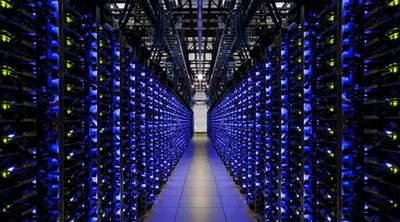 A virtual view of a crypto mining farm
