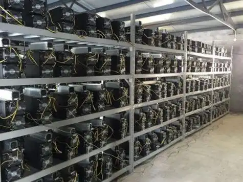 A mining farm powered by solar panels, showcasing sustainable Bitcoin mining