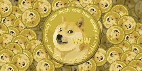 A lighthearted image featuring Dogecoin, the meme-inspired cryptocurrency.